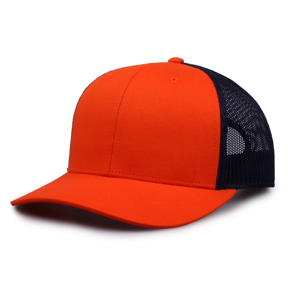 The Game Gb452e Everyday Trucker Cap - Orange Navy