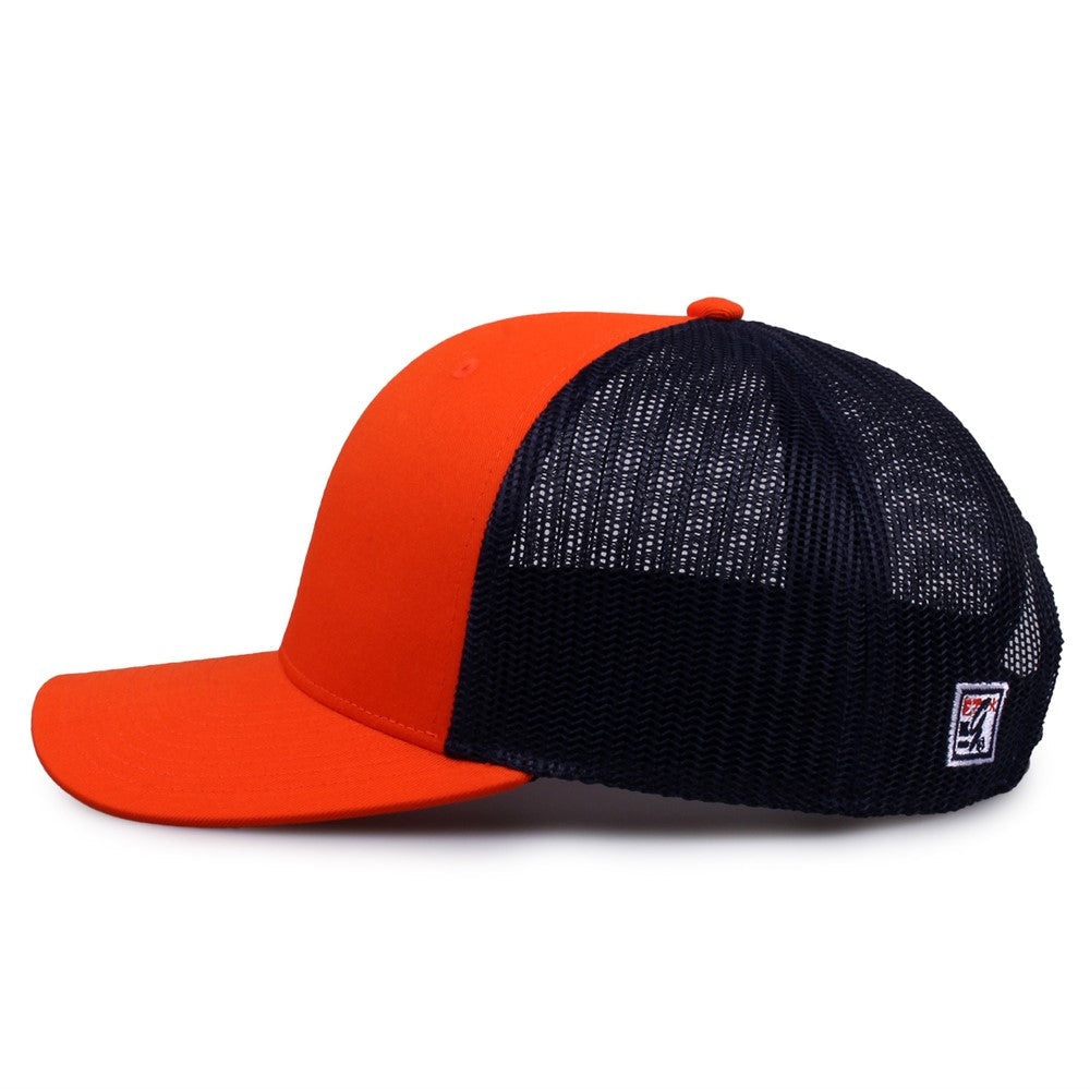 The Game Gb452e Everyday Trucker Cap - Orange Navy