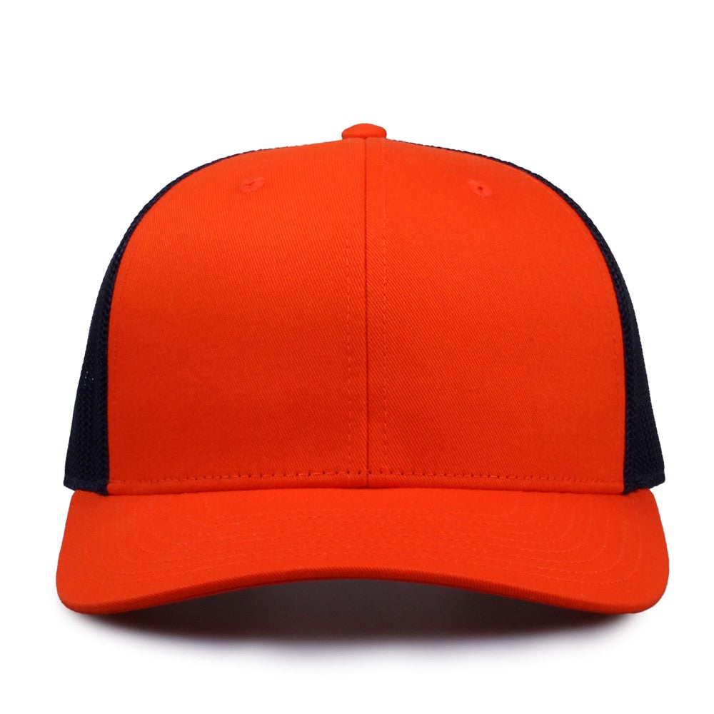 The Game Gb452e Everyday Trucker Cap - Orange Navy