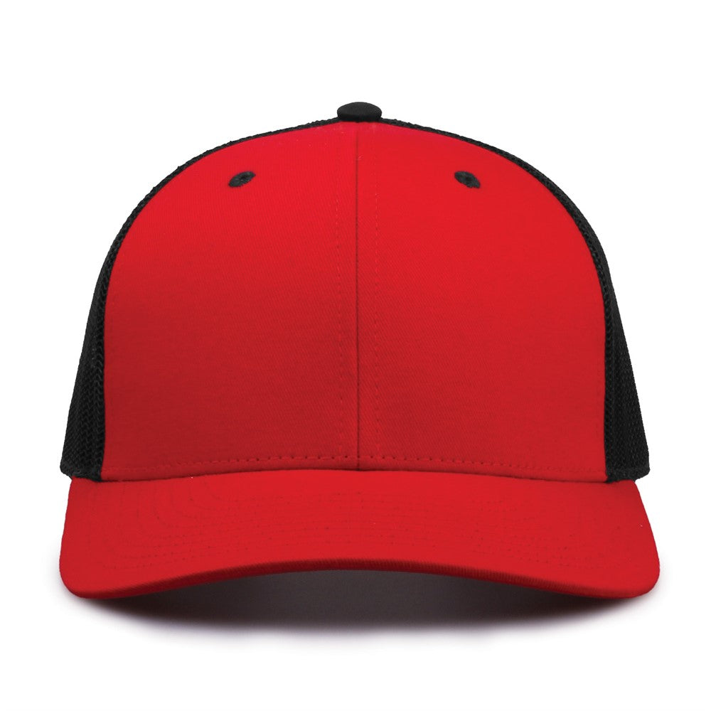 The Game Gb452e Everyday Trucker Cap - Red Black