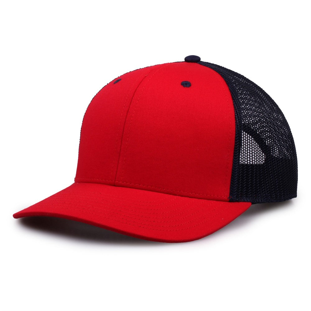 The Game Gb452e Everyday Trucker Cap - Red Navy