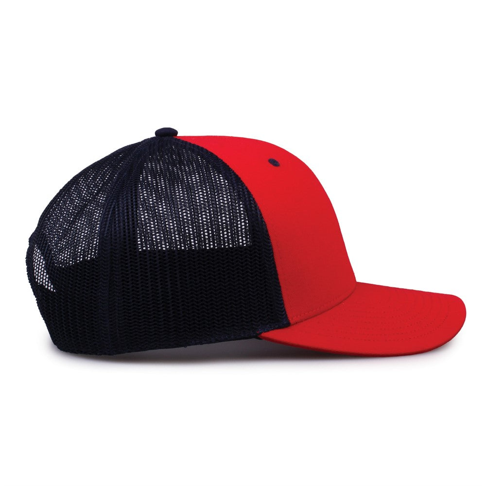 The Game Gb452e Everyday Trucker Cap - Red Navy