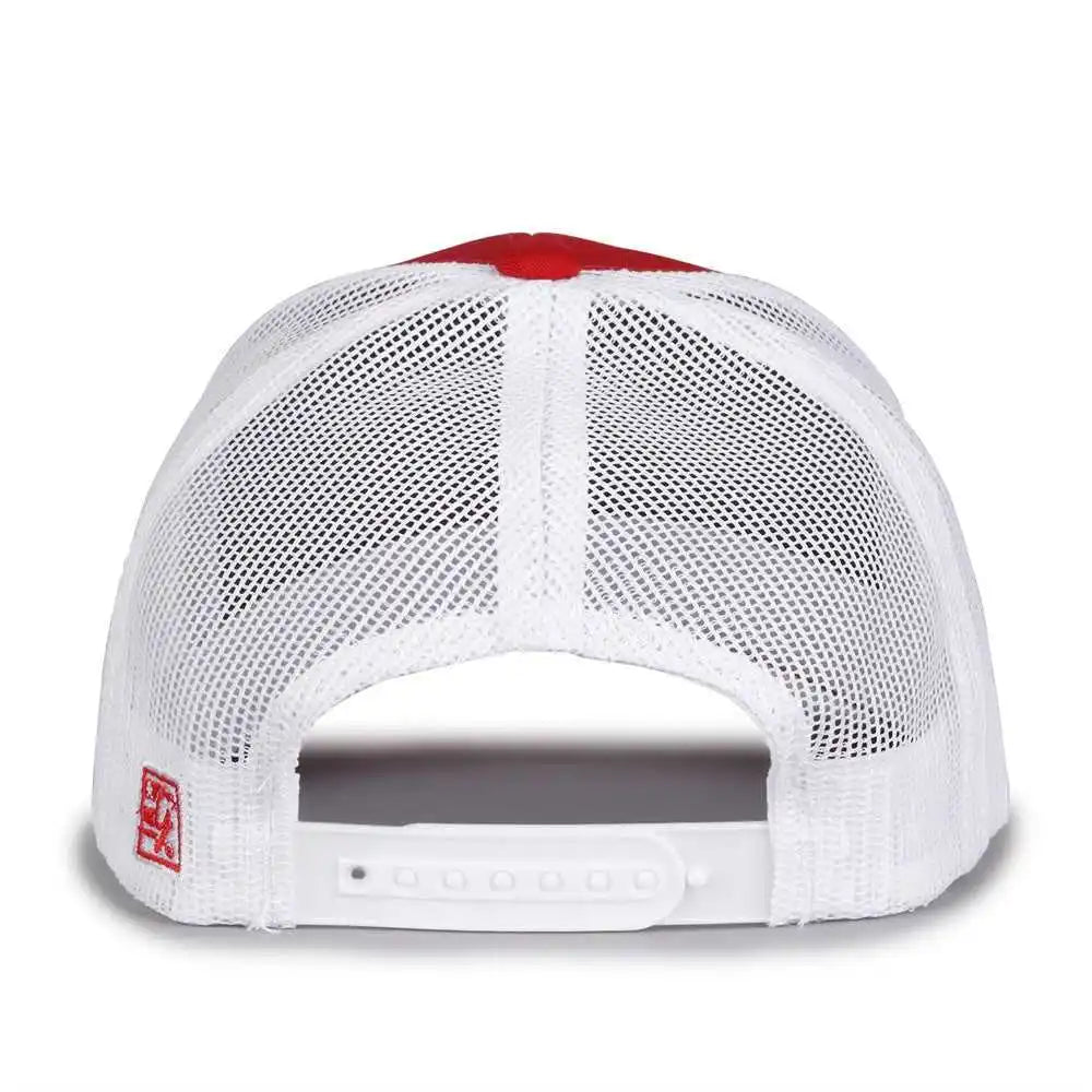 The Game Gb452e Everyday Trucker Cap - Red White - 6 7/8’’ - 7 5/8’’