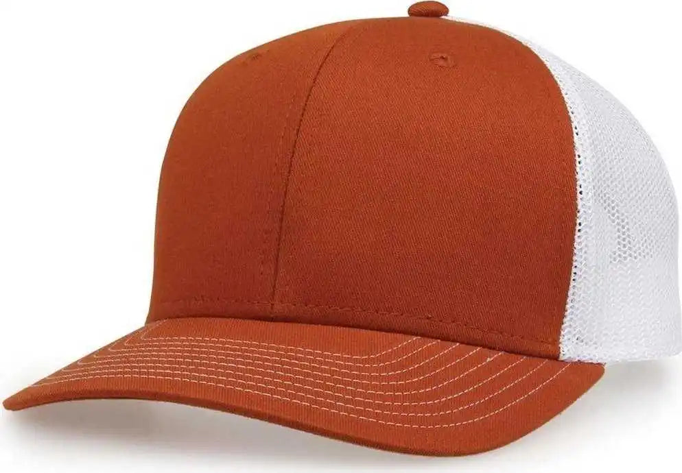 The Game Gb452e Everyday Trucker Cap Texas Orange White / 6 7/8’’ 7 5/8’’