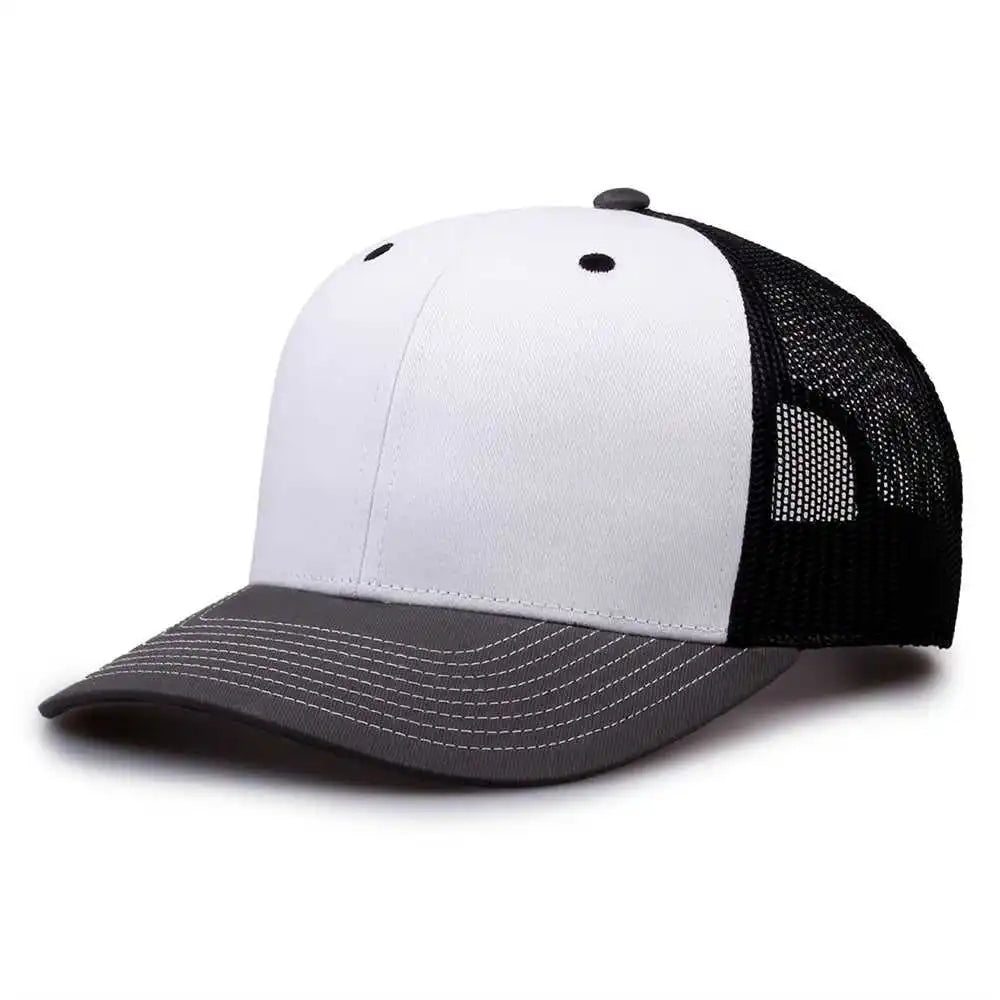 The Game Gb452e Everyday Trucker Cap White Charcoal Black / 6 7/8’’ 7 5/8’’