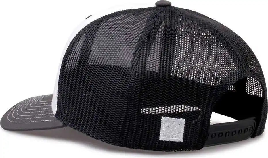 The Game Gb452e Everyday Trucker Cap White Charcoal Black / 6 7/8’’ 7 5/8’’