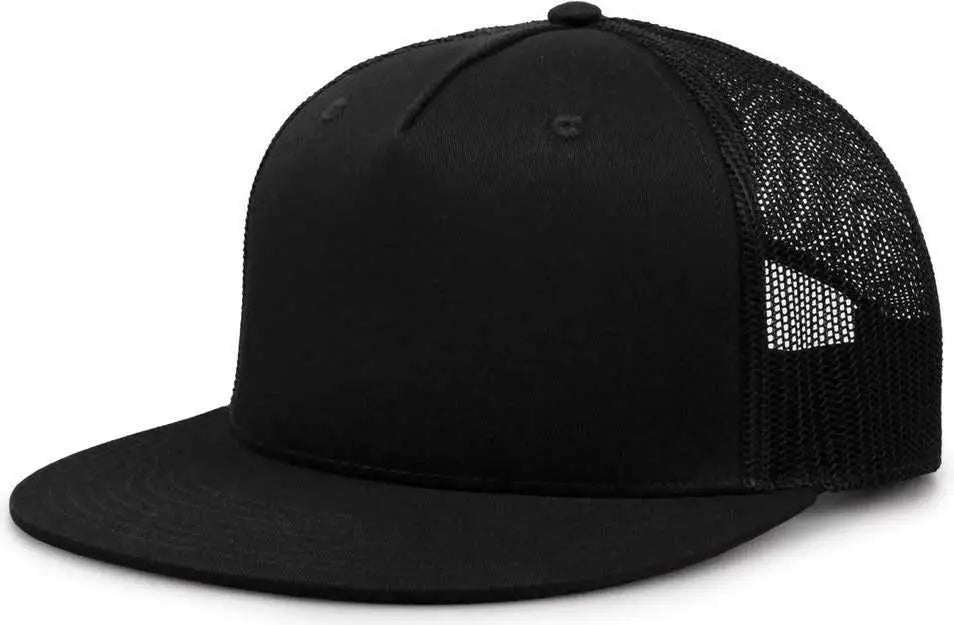 The Game Gb452f Five Panel Everyday Trucker Cap - Black
