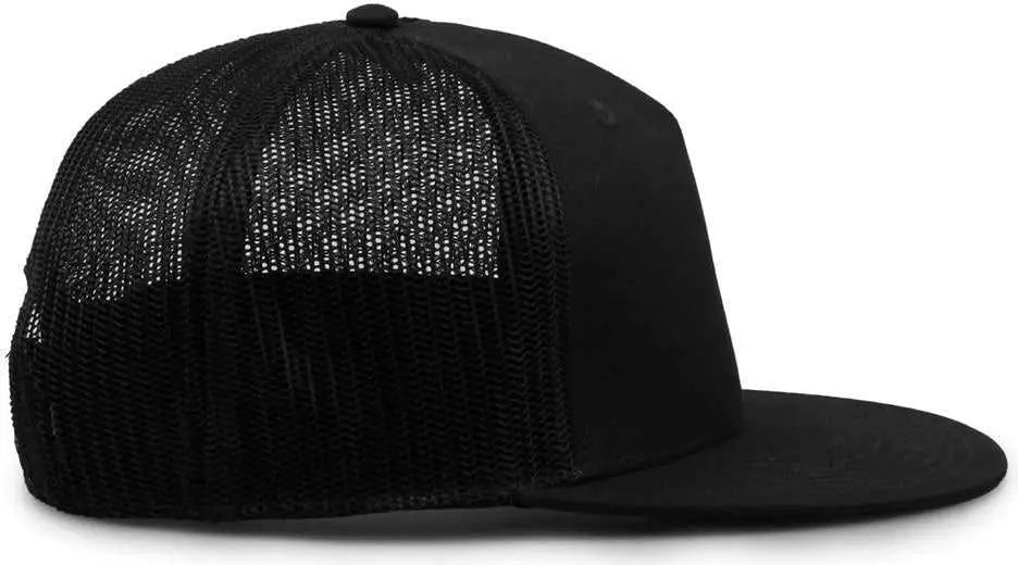 The Game Gb452f Five Panel Everyday Trucker Cap - Black