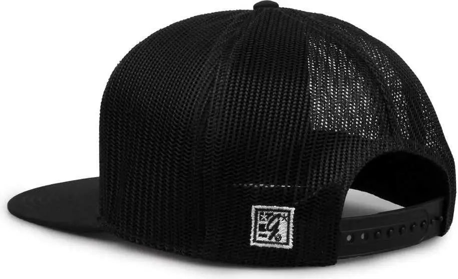 The Game Gb452f Five Panel Everyday Trucker Cap - Black
