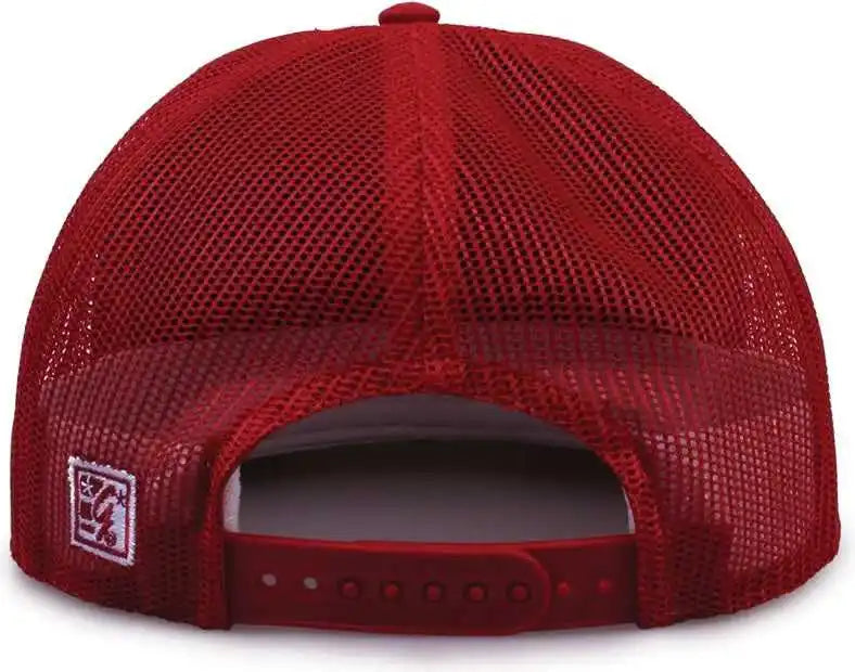 The Game Gb452f Five Panel Everyday Trucker Cap - Cardinal