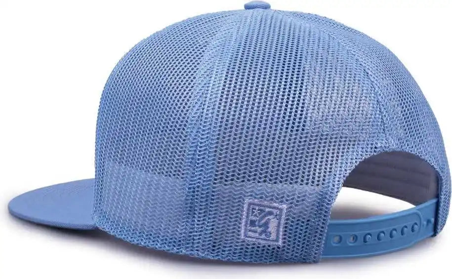 The Game Gb452f Five Panel Everyday Trucker Cap - Columbia Blue - Osfm