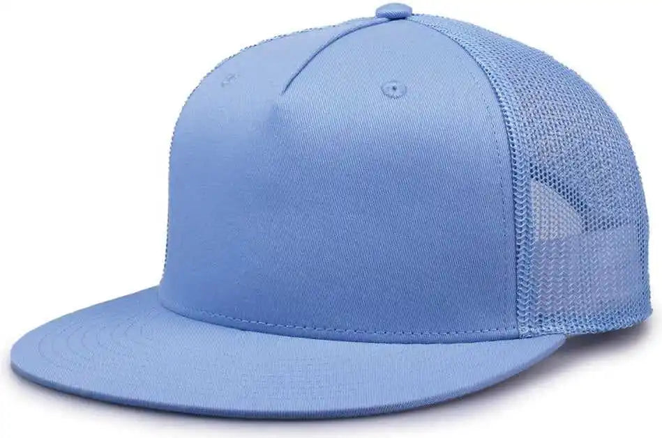 The Game Gb452f Five Panel Everyday Trucker Cap - Columbia Blue - Osfm