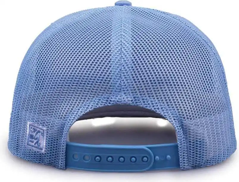 The Game Gb452f Five Panel Everyday Trucker Cap - Columbia Blue - Osfm