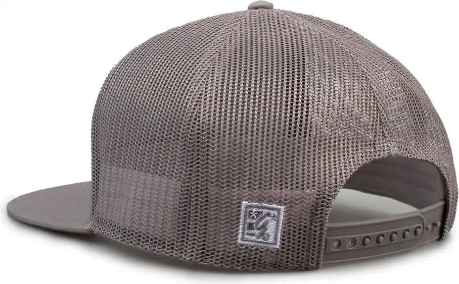 The Game Gb452f Five Panel Everyday Trucker Cap - Light Gray - Osfm