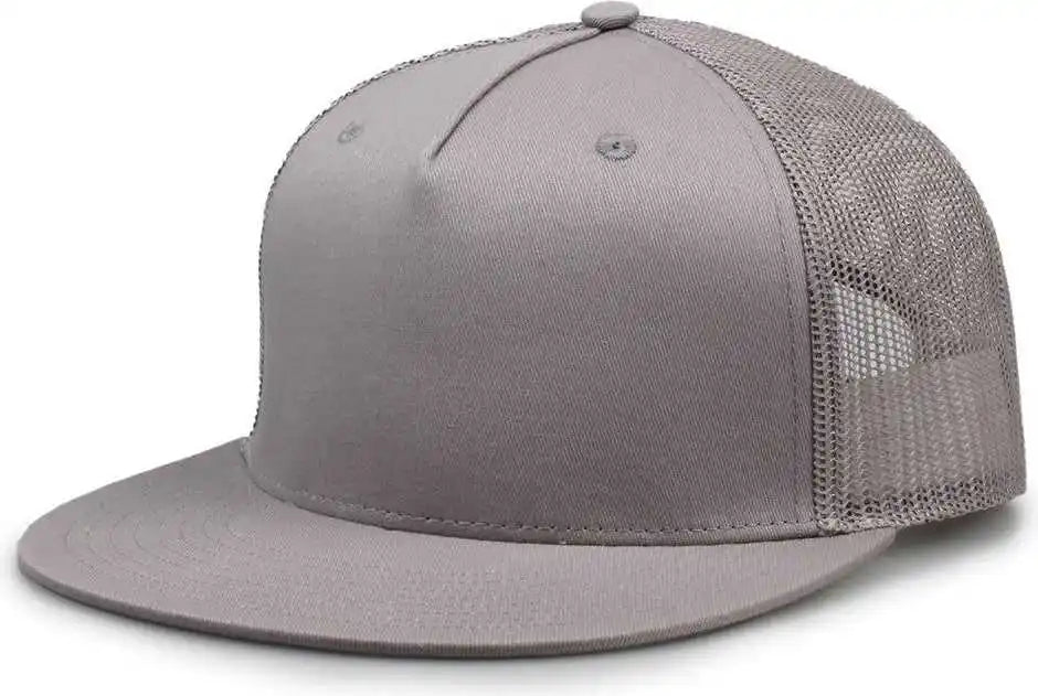 The Game Gb452f Five Panel Everyday Trucker Cap - Light Gray - Osfm