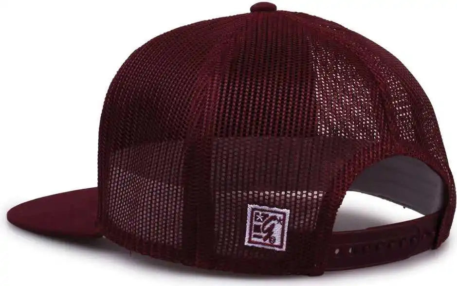 The Game Gb452f Five Panel Everyday Trucker Cap - Maroon - Osfm