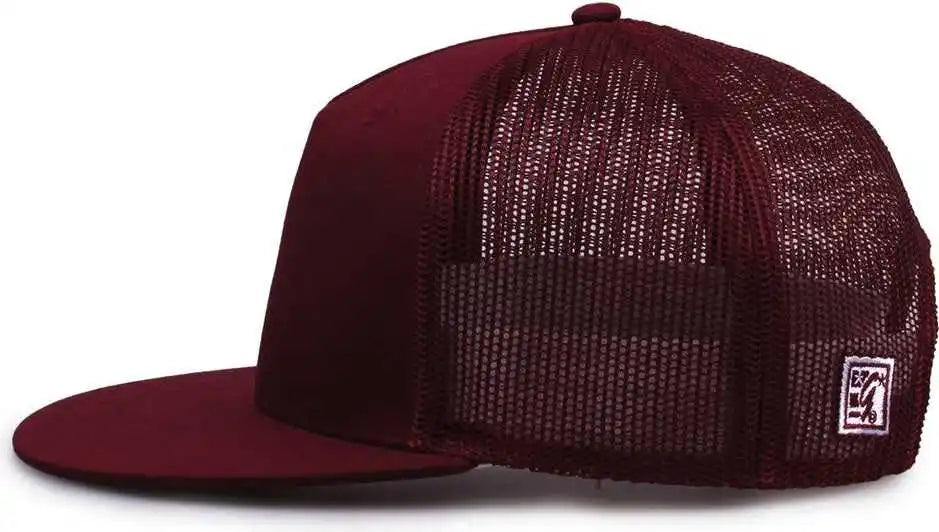 The Game Gb452f Five Panel Everyday Trucker Cap - Maroon