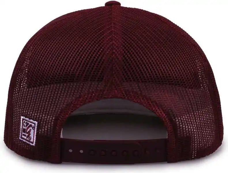 The Game Gb452f Five Panel Everyday Trucker Cap - Maroon