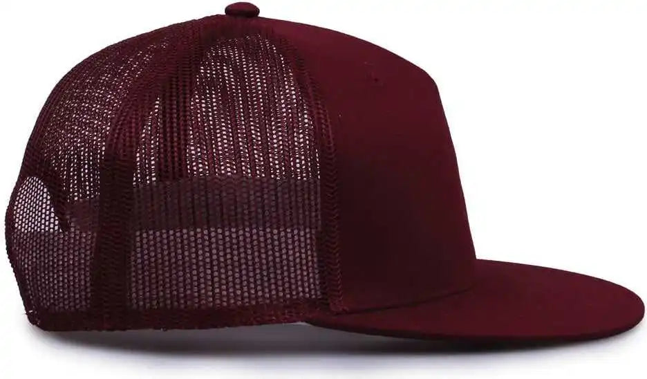 The Game Gb452f Five Panel Everyday Trucker Cap - Maroon