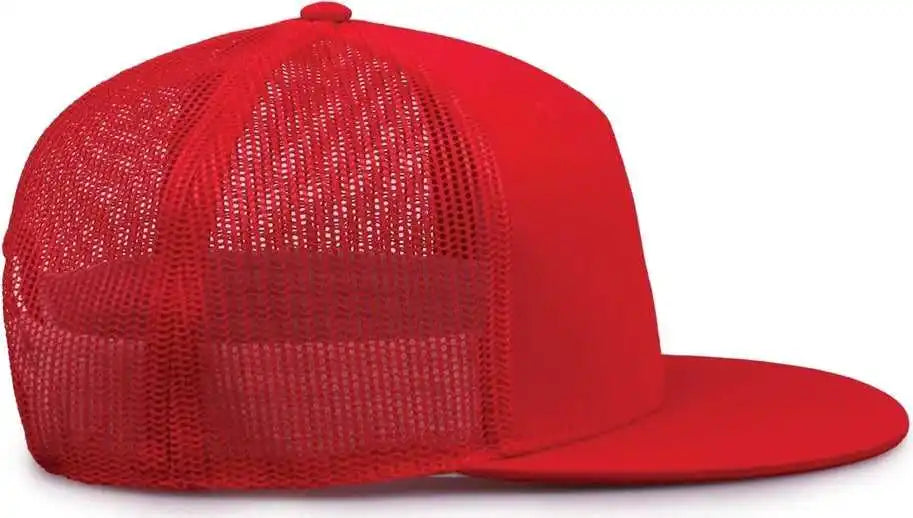 The Game Gb452f Five Panel Everyday Trucker Cap - Red