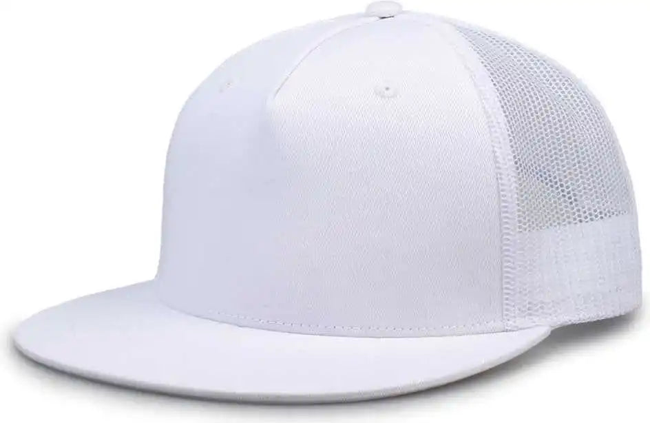 The Game Gb452f Five Panel Everyday Trucker Cap - White