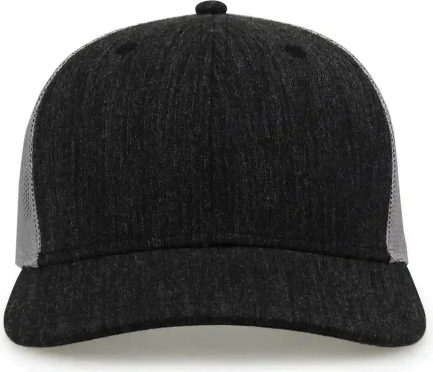 The Game Gb452h Heather Everyday Trucker Cap - Dark Gray