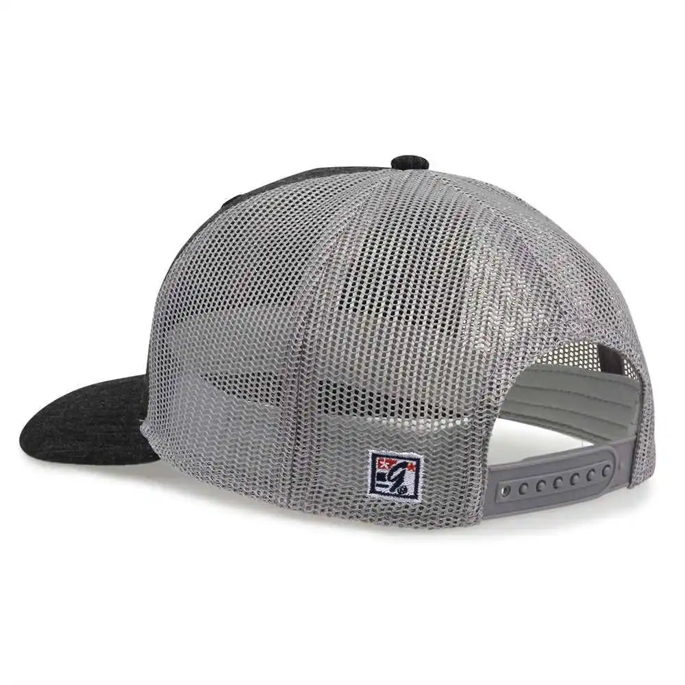 The Game Gb452h Heather Everyday Trucker Cap Dark Gray / one Size Fits Most