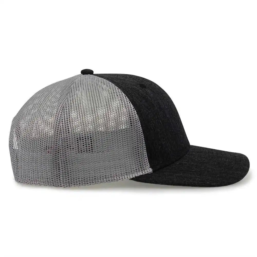 The Game Gb452h Heather Everyday Trucker Cap Dark Gray / one Size Fits Most