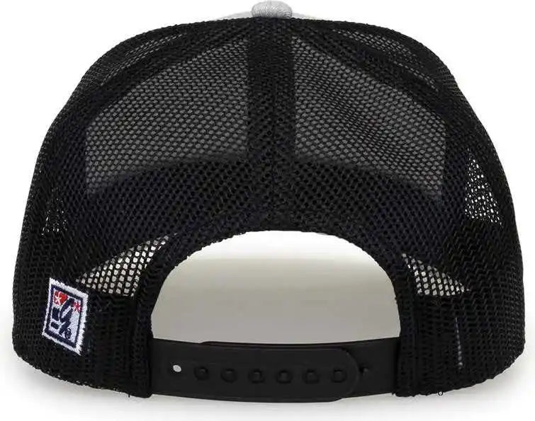 The Game Gb452h Heather Everyday Trucker Cap - Gray Black