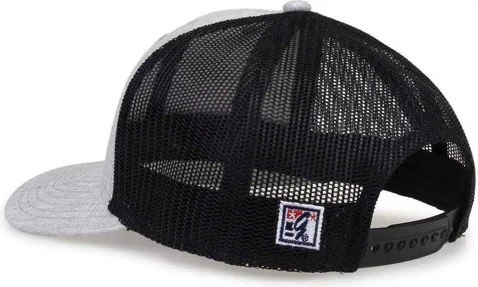 The Game Gb452h Heather Everyday Trucker Cap - Gray Black