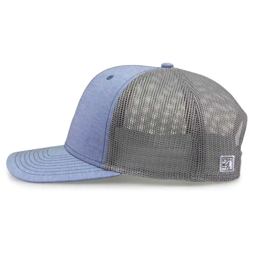 The Game Gb452h Heather Everyday Trucker Cap Light Blue Columbia / one Size Fits Most