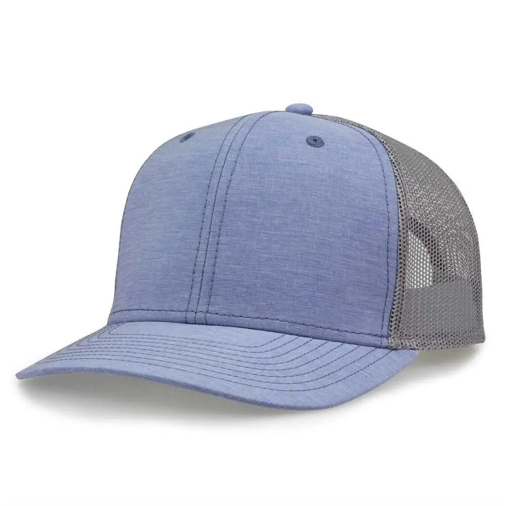 The Game Gb452h Heather Everyday Trucker Cap - Light Blue