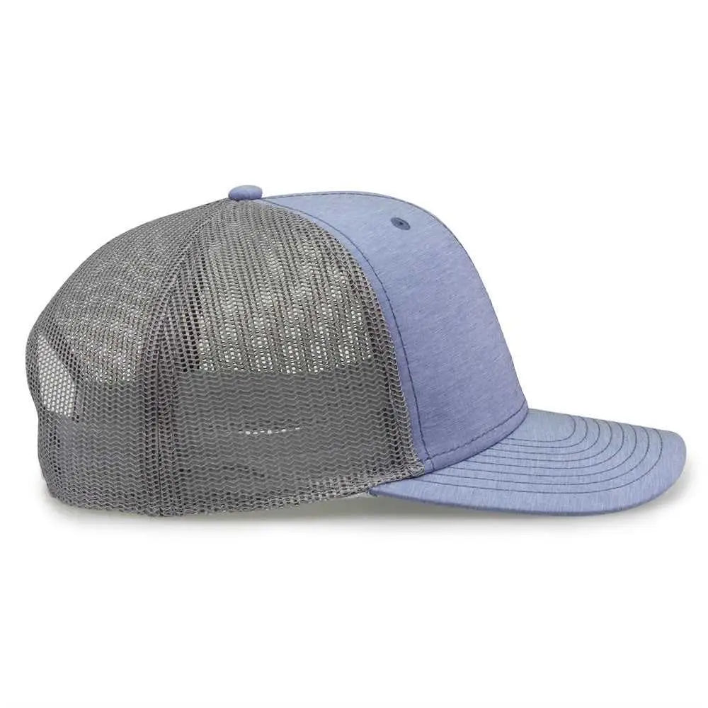 The Game Gb452h Heather Everyday Trucker Cap - Light Blue