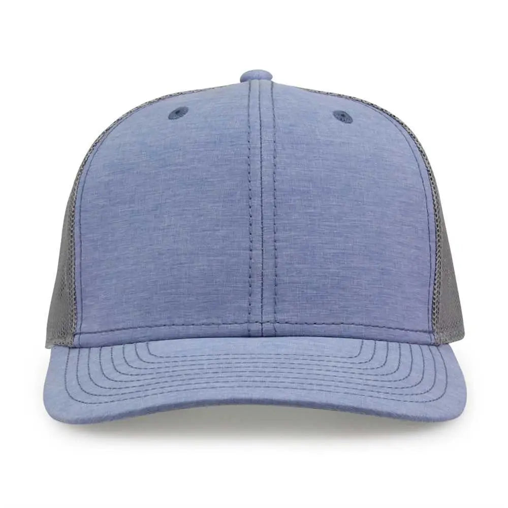 The Game Gb452h Heather Everyday Trucker Cap - Light Blue
