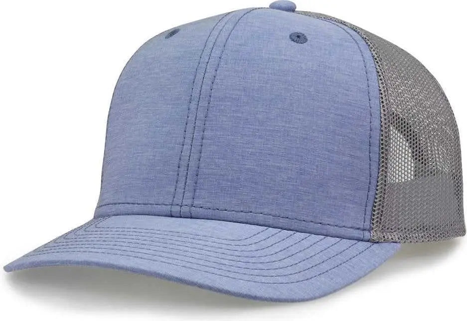 The Game Gb452h Heather Everyday Trucker Cap - Light Blue