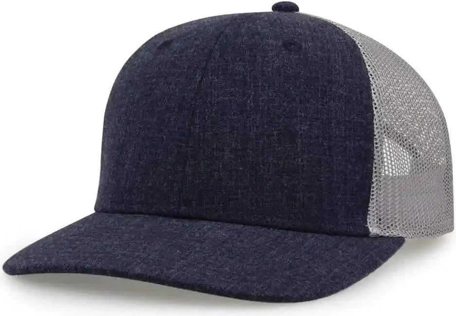 The Game Gb452h Heather Everyday Trucker Cap - Navy