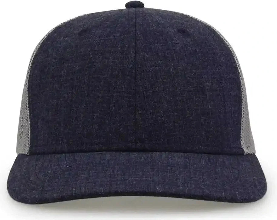 The Game Gb452h Heather Everyday Trucker Cap - Navy
