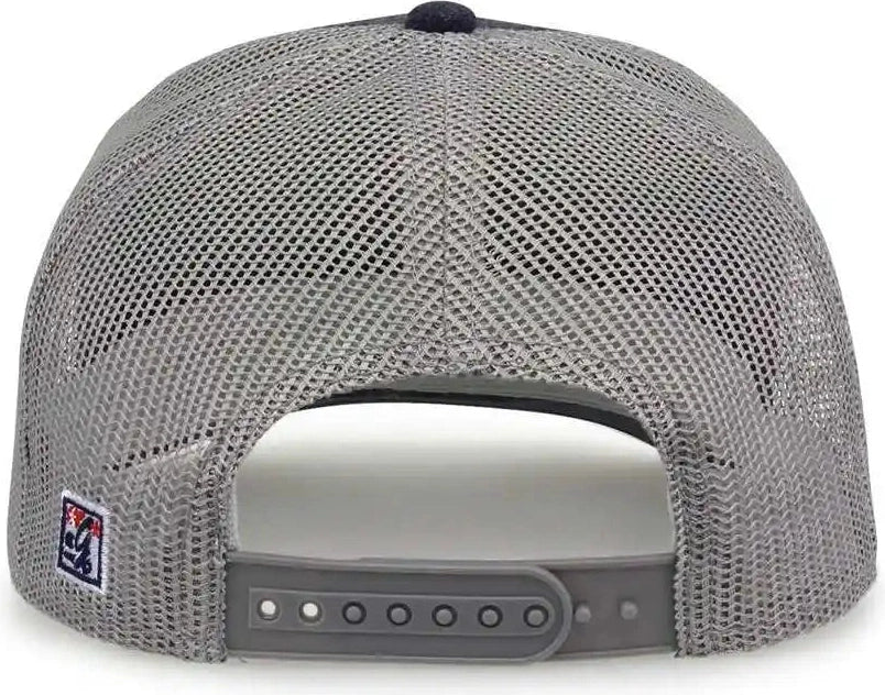 The Game Gb452h Heather Everyday Trucker Cap - Navy