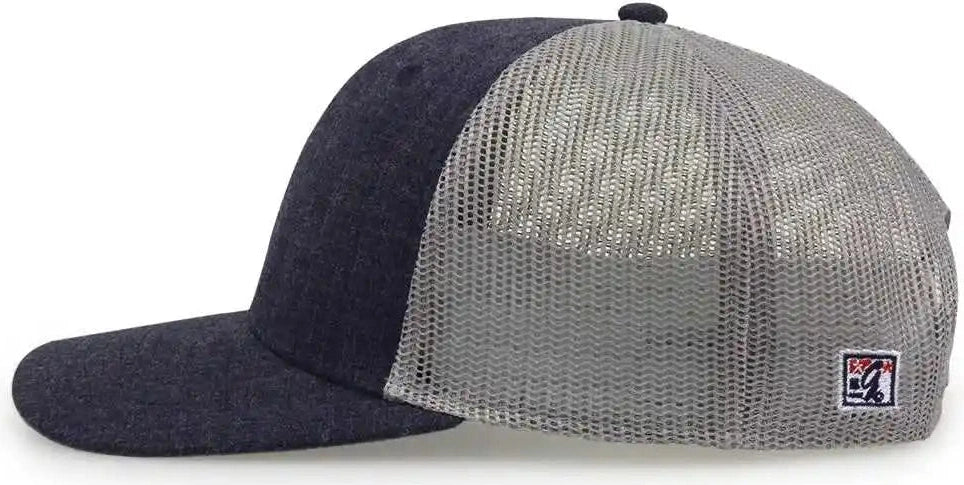 The Game Gb452h Heather Everyday Trucker Cap - Navy