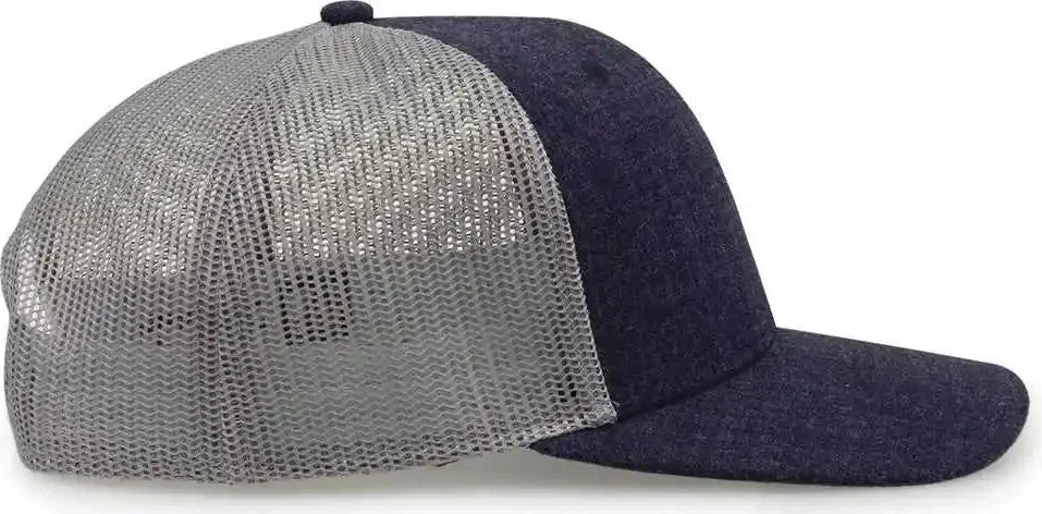 The Game Gb452h Heather Everyday Trucker Cap - Navy
