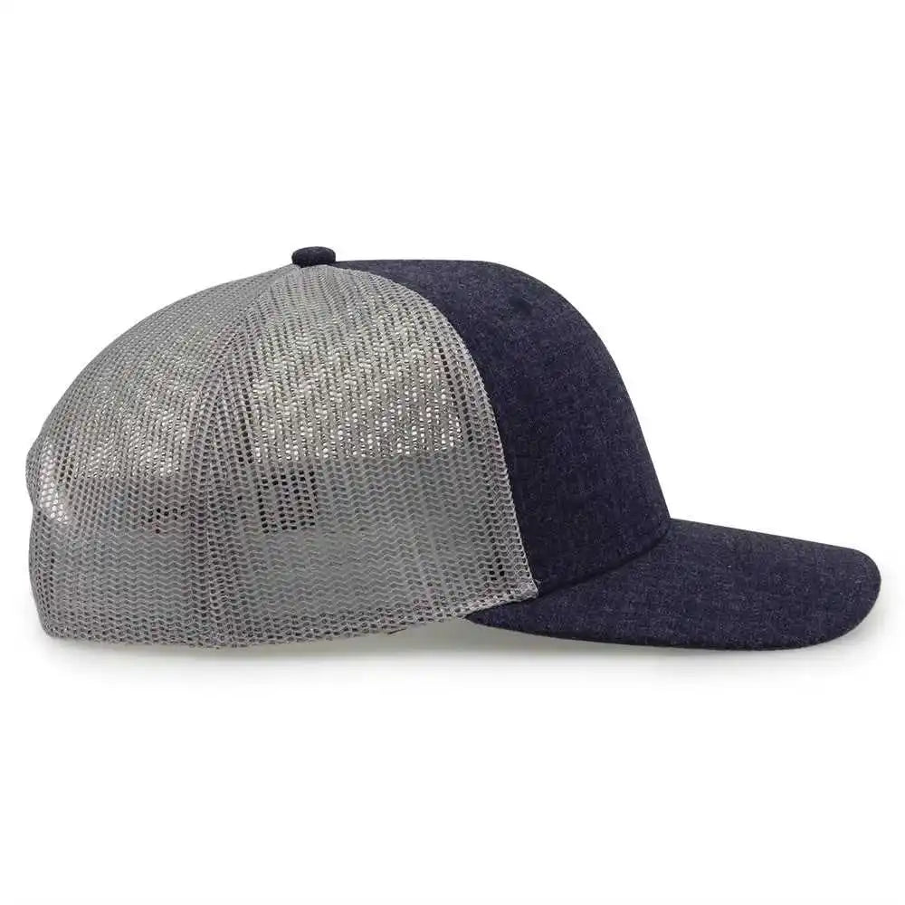 The Game Gb452h Heather Everyday Trucker Cap Navy / one Size Fits Most