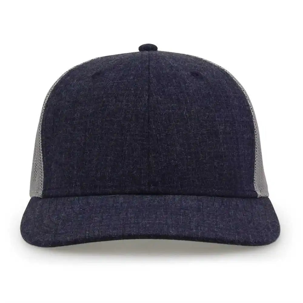 The Game Gb452h Heather Everyday Trucker Cap Navy / one Size Fits Most