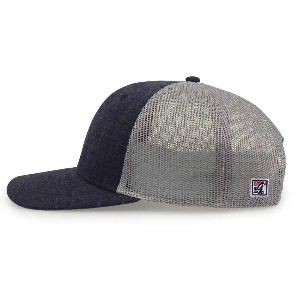 The Game Gb452h Heather Everyday Trucker Cap Navy / one Size Fits Most