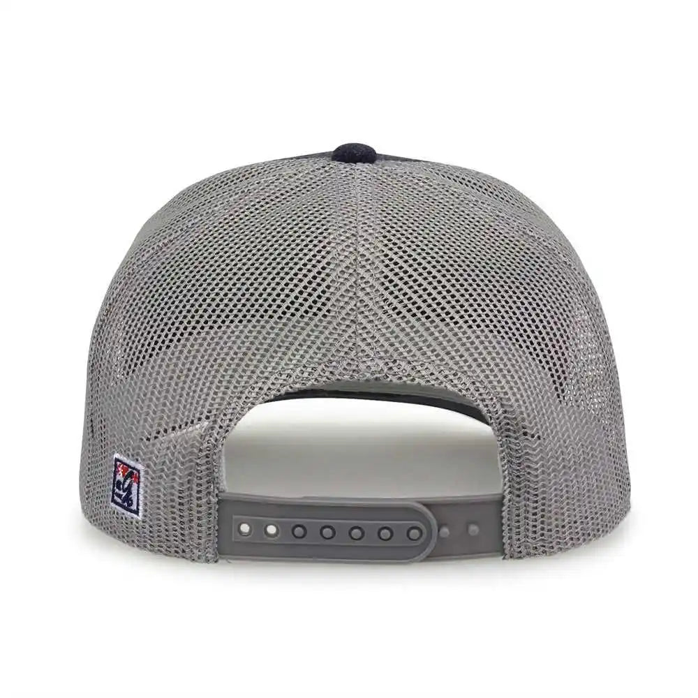 The Game Gb452h Heather Everyday Trucker Cap Navy / one Size Fits Most