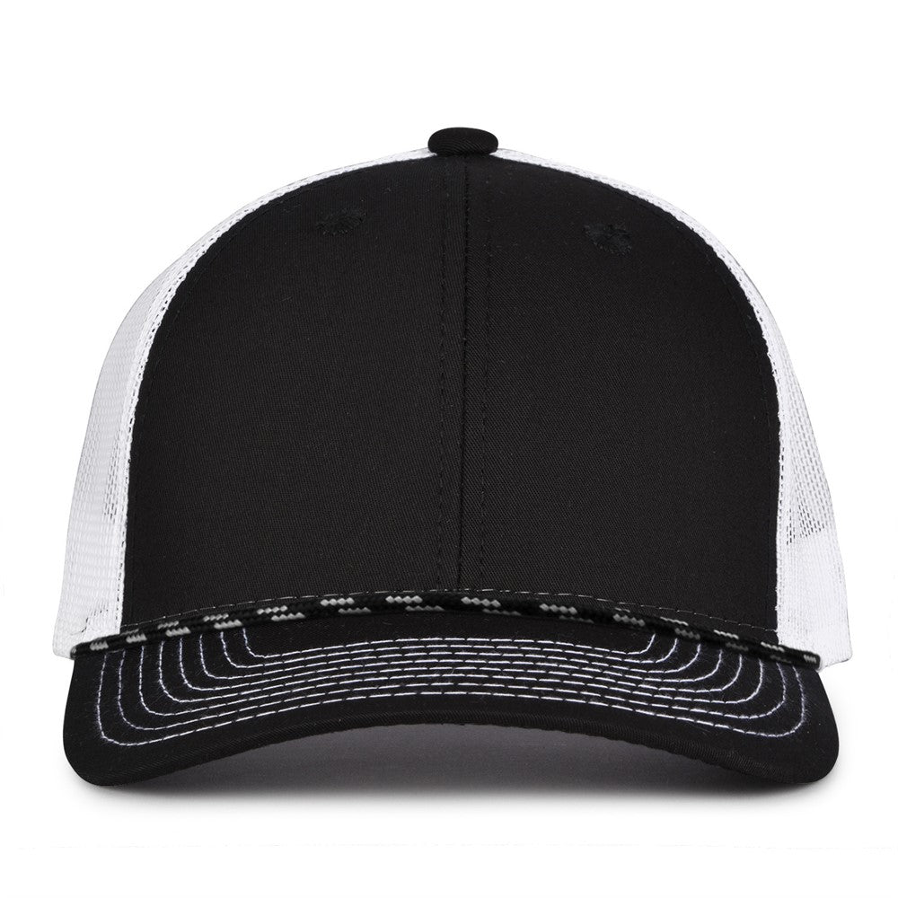 The Game Gb452r Rope Everyday Trucker Cap - Black White