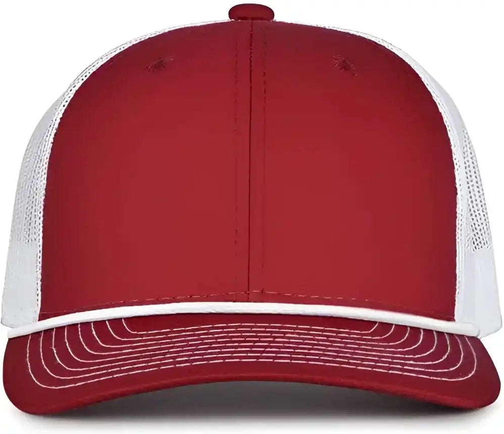 The Game Gb452r Rope Everyday Trucker Cap Cardinal White / one Size Fits Most