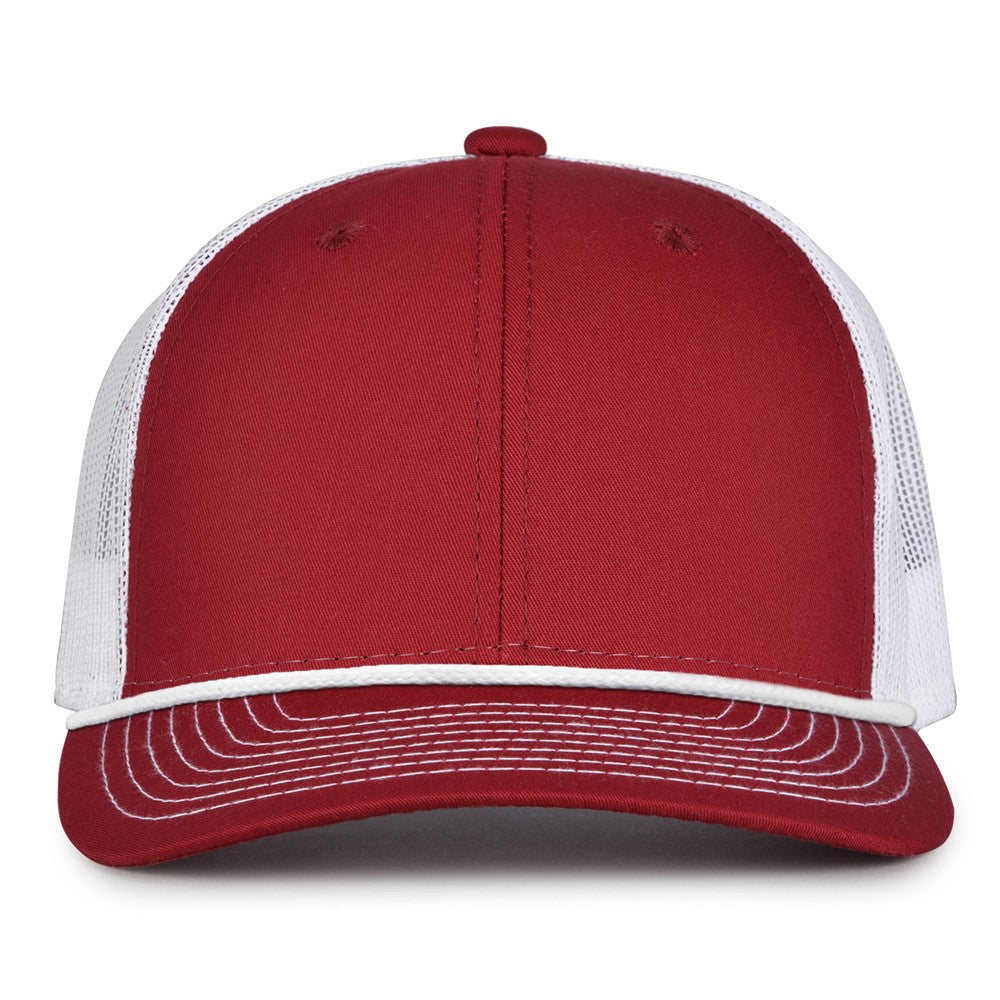The Game Gb452r Rope Everyday Trucker Cap - Cardinal White