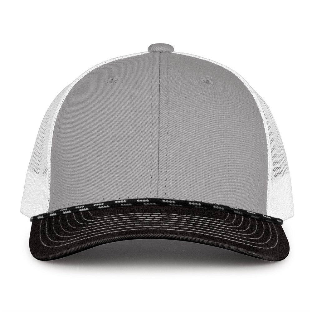 The Game Gb452r Rope Everyday Trucker Cap - Gray Black