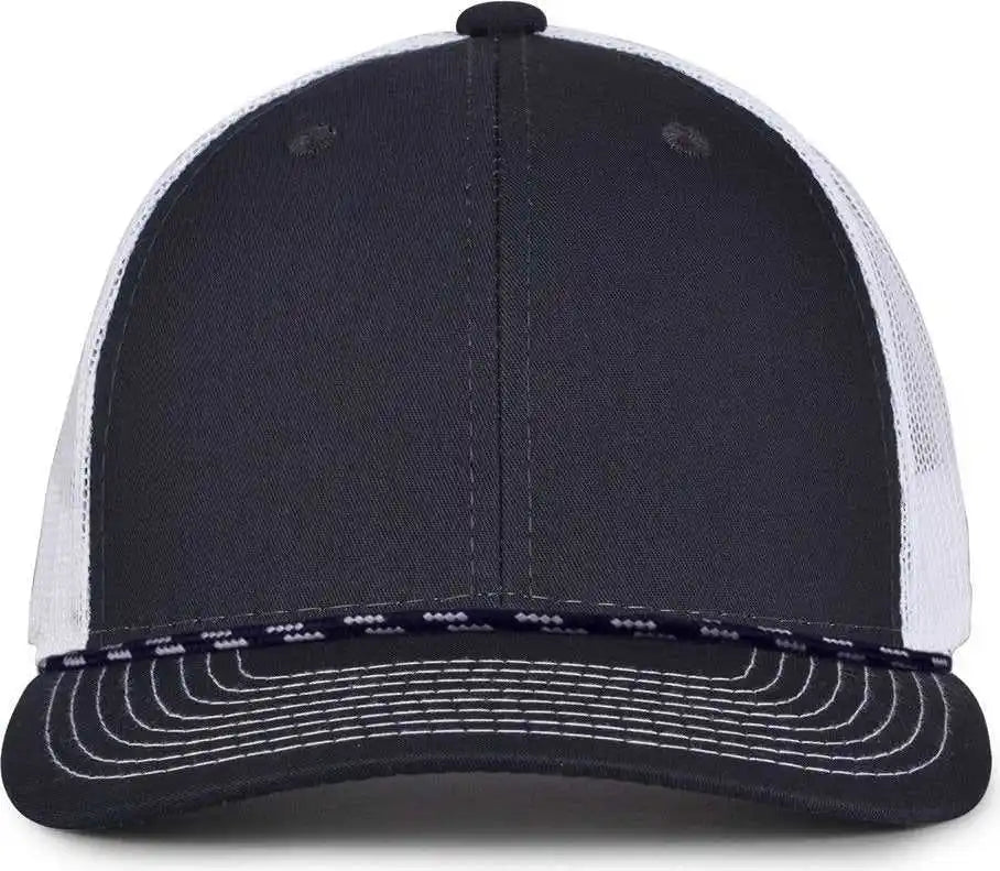 The Game Gb452r Rope Everyday Trucker Cap Navy White / one Size Fits Most