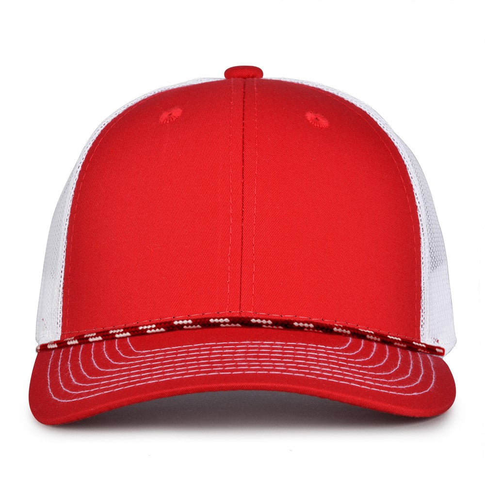 The Game Gb452r Rope Everyday Trucker Cap - Red White